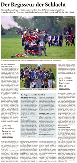 "Der Regisseur der Schlacht" Mitteldeutsche Zeitung vom 29.04.2025 "Der Regisseur der Schlacht" Mitteldeutsche Zeitung vom 29.04.2025