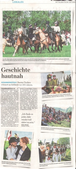 ”Geschichte hautnah” Mitteldeutsche Zeitung vom 07.05.2018 ”Geschichte hautnah” Mitteldeutsche Zeitung vom 07.05.2018