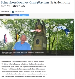 ”Präsident tritt mit 72 Jahren ab” Mitteldeutsche Zeitung vom 09.05.2016 ”Präsident tritt mit 72 Jahren ab” Mitteldeutsche Zeitung vom 09.05.2016