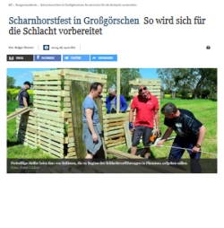 "So wird die Schlacht vorbereitet" Mitteldeutsche Zeitung vom 02.05.2018 "So wird die Schlacht vorbereitet" Mitteldeutsche Zeitung vom 02.05.2018