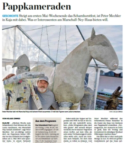 ”Pappkameraden” Mitteldeutsche Zeitung vom 25.04.2019 ”Pappkameraden” Mitteldeutsche Zeitung vom 25.04.2019