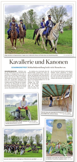”Kavallerie und Kanonen” Mitteldeutsche Zeitung vom 08.05.2023 ”Kavallerie und Kanonen” Mitteldeutsche Zeitung vom 08.05.2023