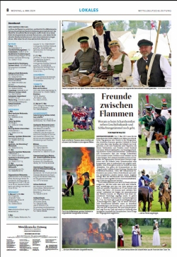 ”Freunde zwischen Flammen” Mitteldeutsche Zeitung vom 06.05.2024 ”Freunde zwischen Flammen” Mitteldeutsche Zeitung vom 06.05.2024