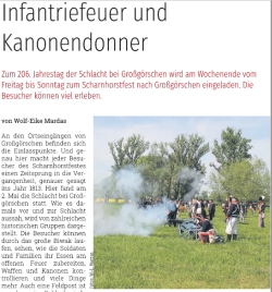 ”Infantriefeuer und Kanonendonner” Wochenspiegel vom 27.04.2019 ”Infantriefeuer und Kanonendonner” Wochenspiegel vom 27.04.2019